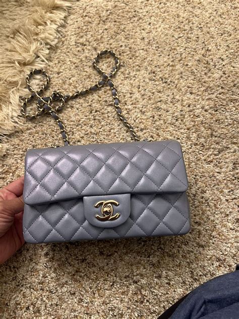 chanel iridescent purple mini|Chanel mini flap bags.